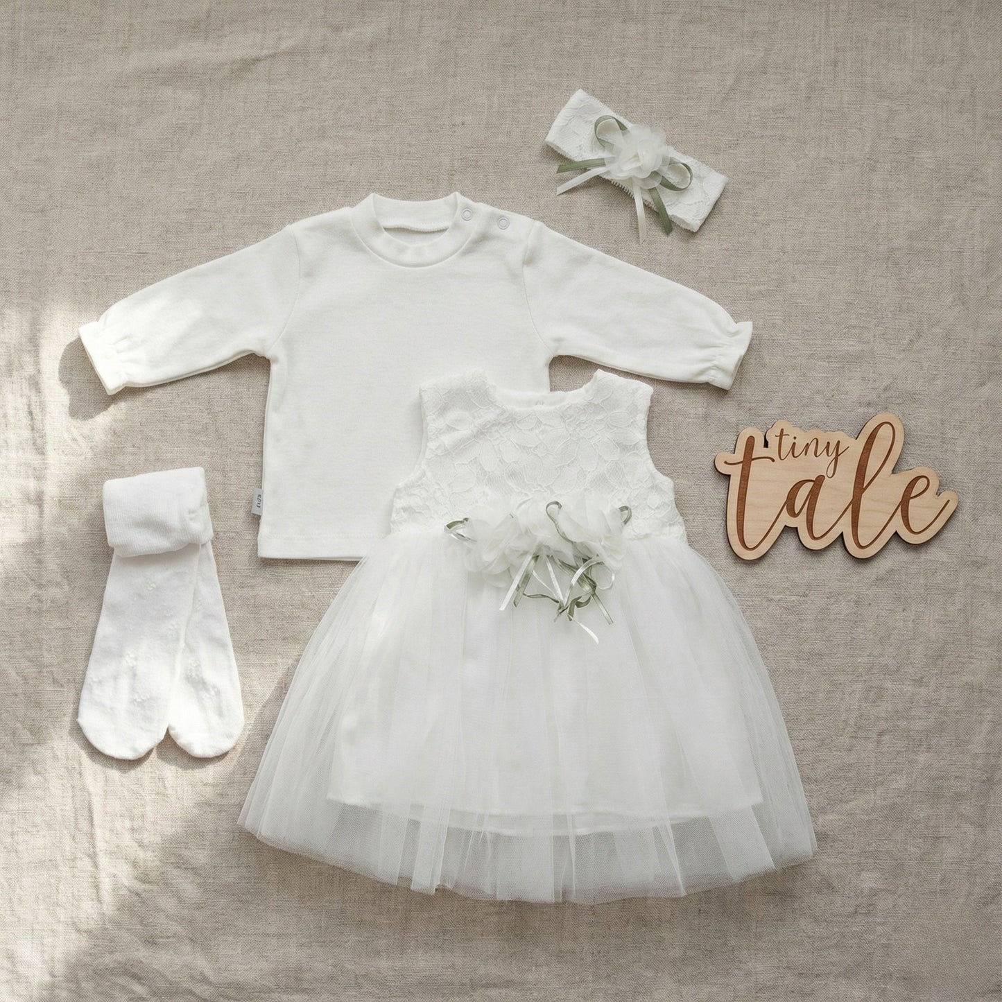 Baby Girls’ Newborn Reception Dress Set – Sterilized with Cotton Blouse Tinytale